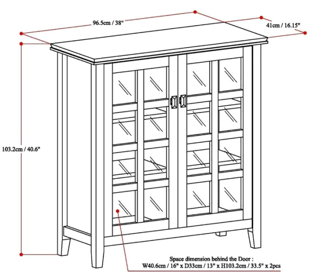 Brown Mission Craftsman Solid Pine Multipurpose Cabinet